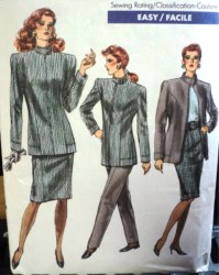 7077 VOG EZ UNLINED ZIP JACKET,SKIRT, PANTS PATTERN 8-10, 20-24